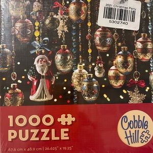 Cobble Hill “Christmas Ornaments 1000 piece Jigsaw Puzzle, brand new 2021 SEALED